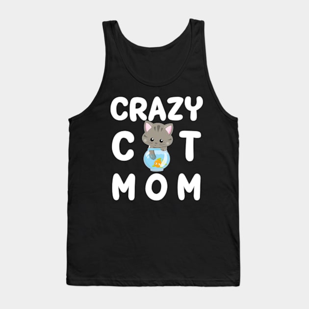 Crazy Cat Mom Tank Top by TLSDesigns